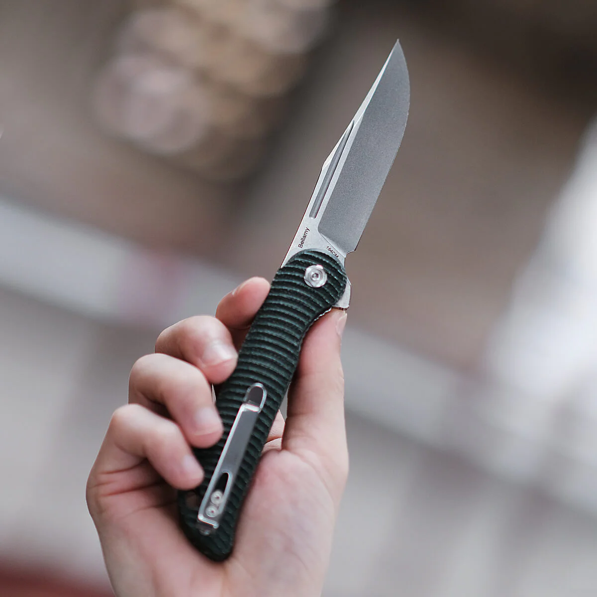 Bellamy - Liner Lock Knife (3.44" 154CM Blade & Micarta Handle) - BL31M4 - Image 5
