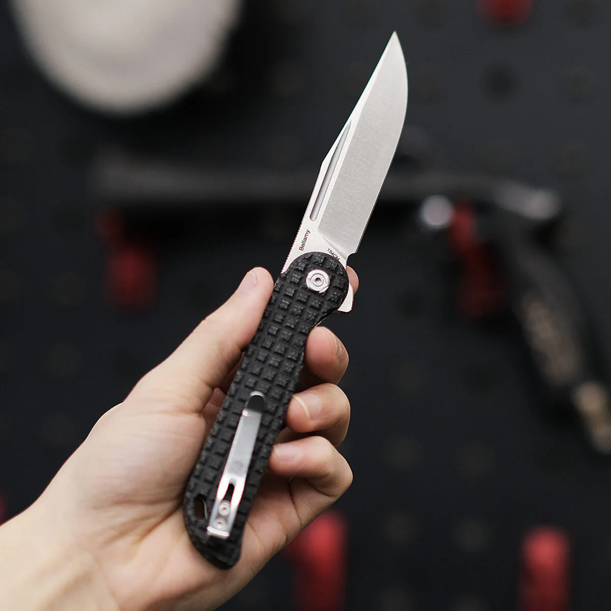 Bellamy - Liner Lock Knife (3.44" 154CM Blade & Micarta Handle) - BL31M3 - Image 5