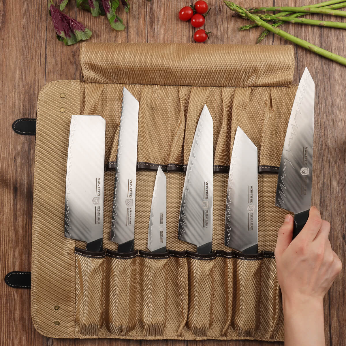 Leather Knife Roll Bag - Image 3