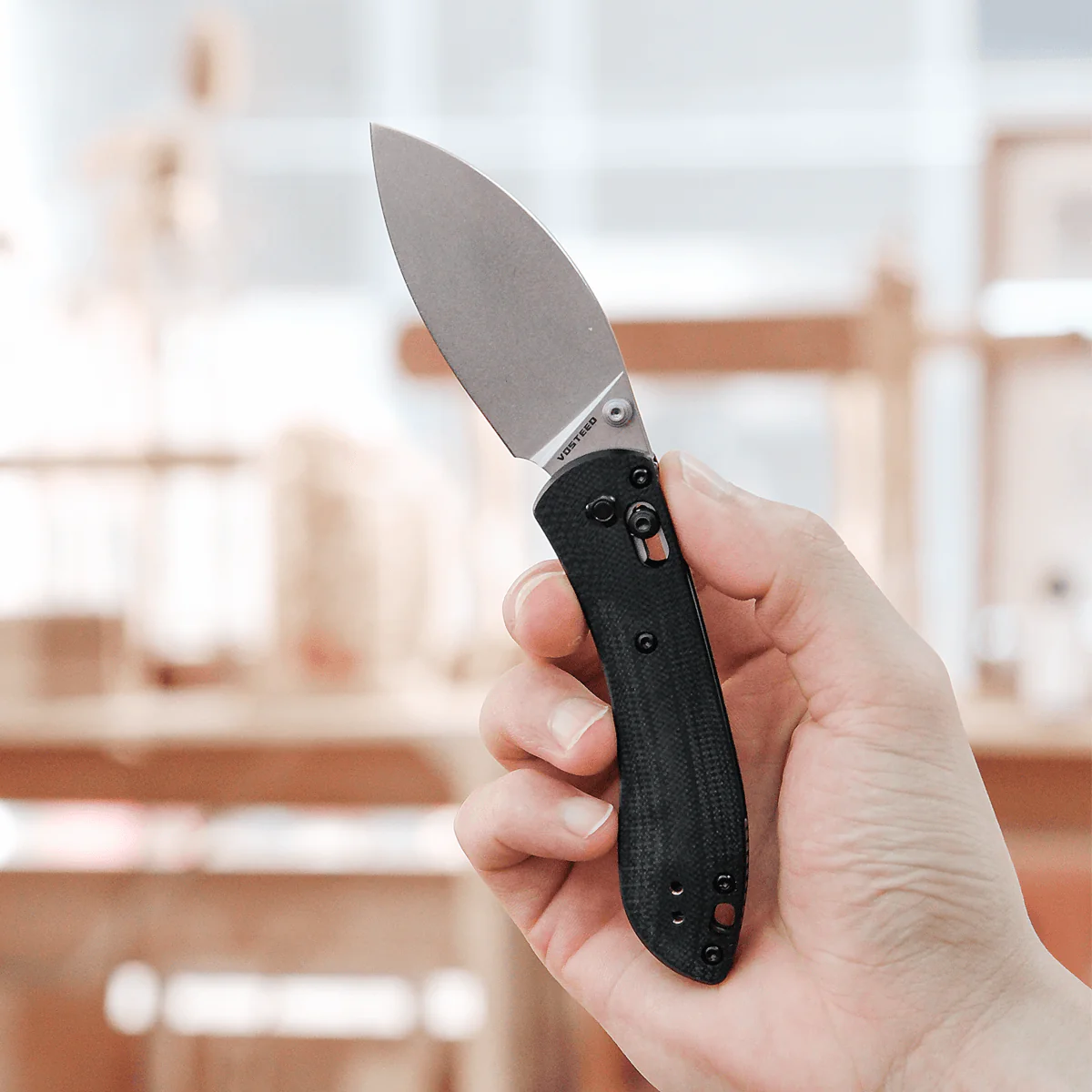 Mini Nightshade - Shilin Cutter - Crossbar Lock Knife (2.6" 14C28N Blade & G10 Handle) -A0205 - Image 4