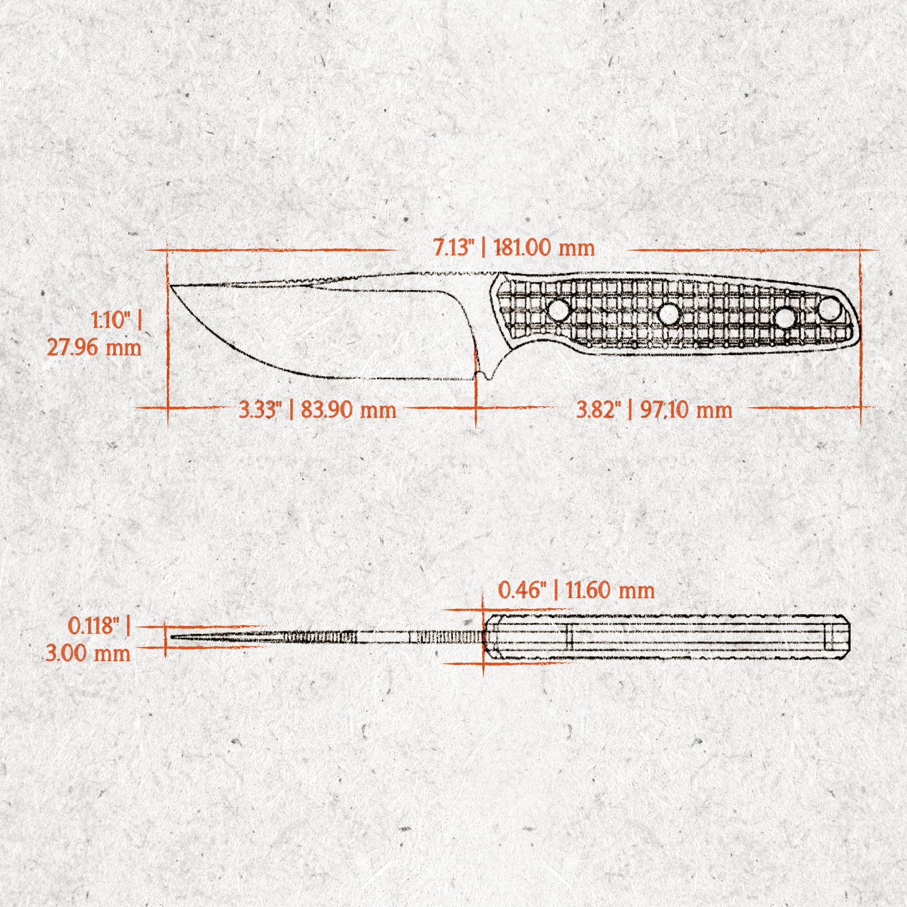 Mink - Fixed Blade Knife (3.33" 14C28N Blade & G10 Handle) - D0107 - Image 8
