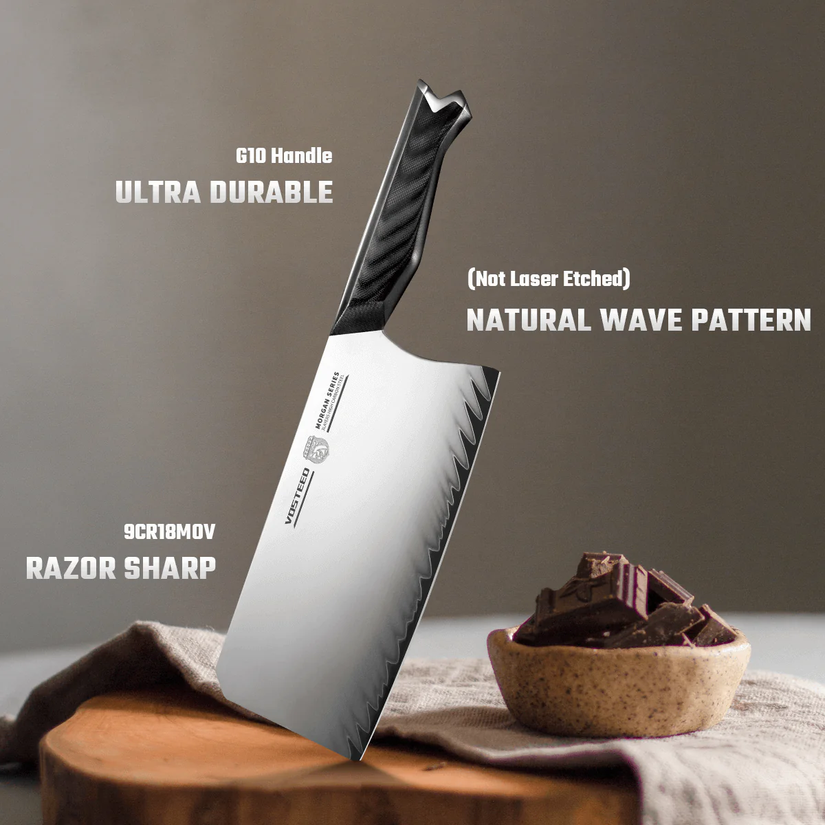 Morgan Meat Cleaver Knife 7" - Image 5