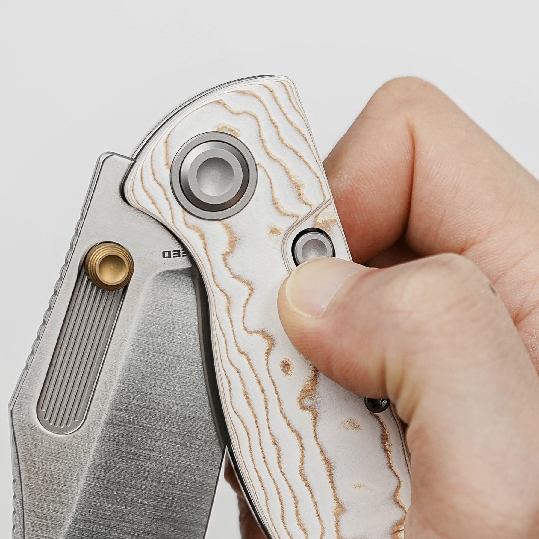 Naga- Top Liner Lock(3.47" S35VN Blade & Bamboo Micarta Handle) - A3906 - Image 11