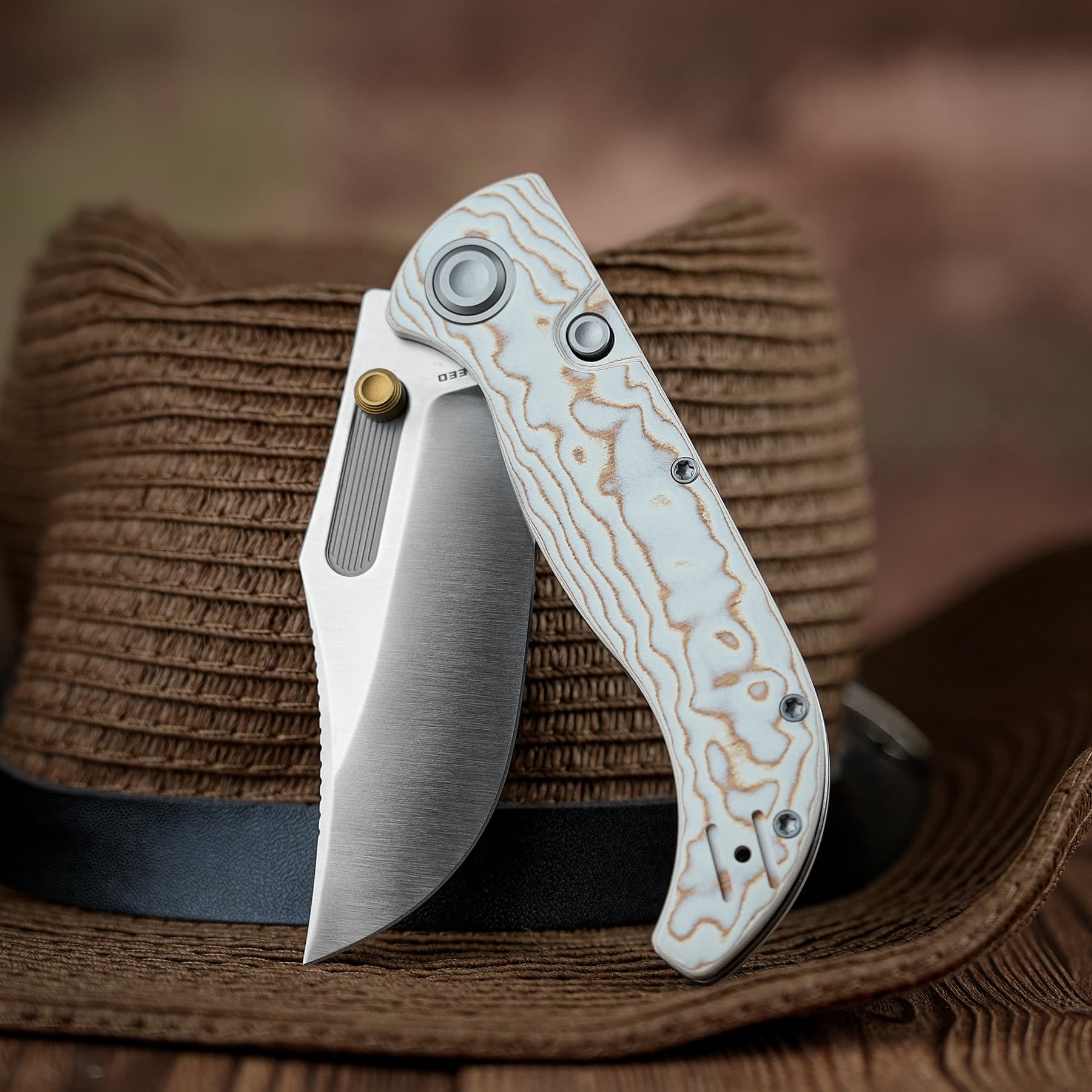 Naga- Top Liner Lock(3.47" S35VN Blade & Bamboo Micarta Handle) - A3906 - Image 14
