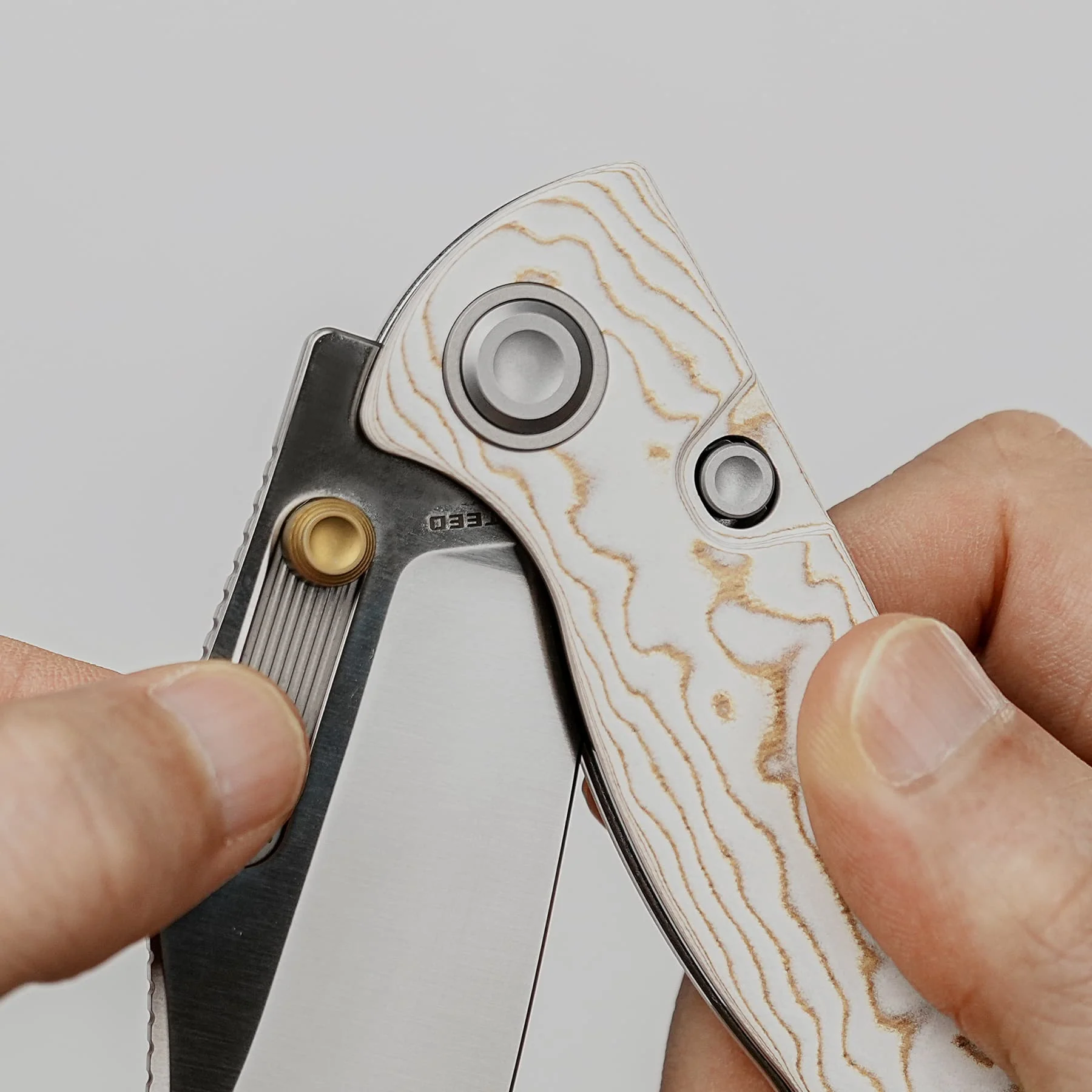 Naga- Top Liner Lock(3.47" S35VN Blade & Bamboo Micarta Handle) - A3906 - Image 19