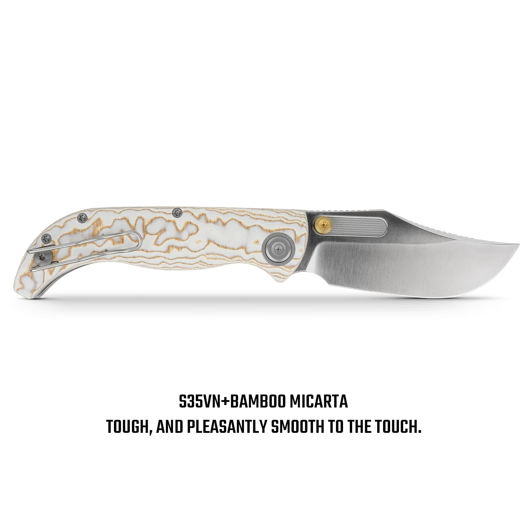 Naga- Top Liner Lock(3.47" S35VN Blade & Bamboo Micarta Handle) - A3906 - Image 3