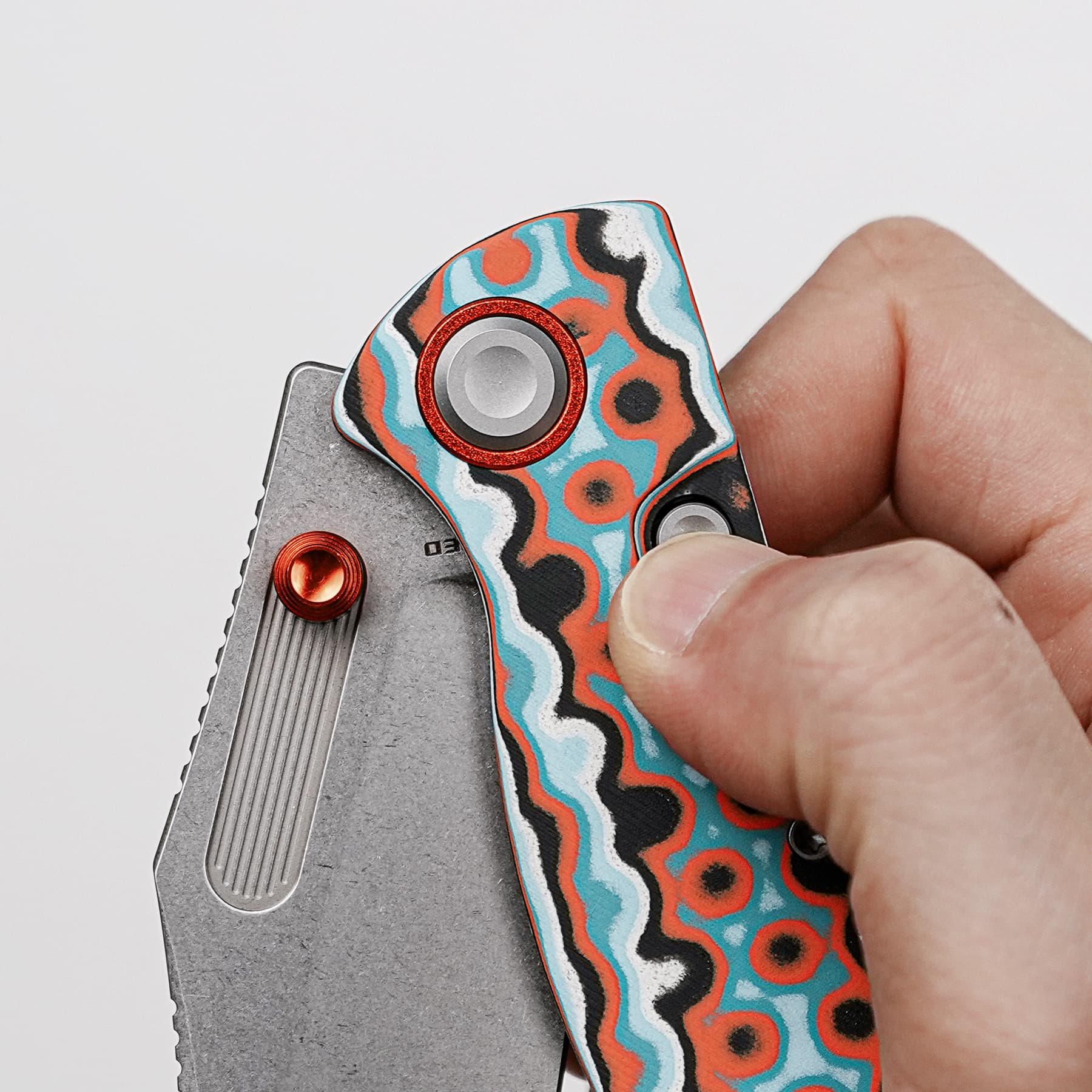 Naga- Top Liner Lock(3.47" S35VN Blade & Bamboo Micarta Handle) - A3907 - Image 12