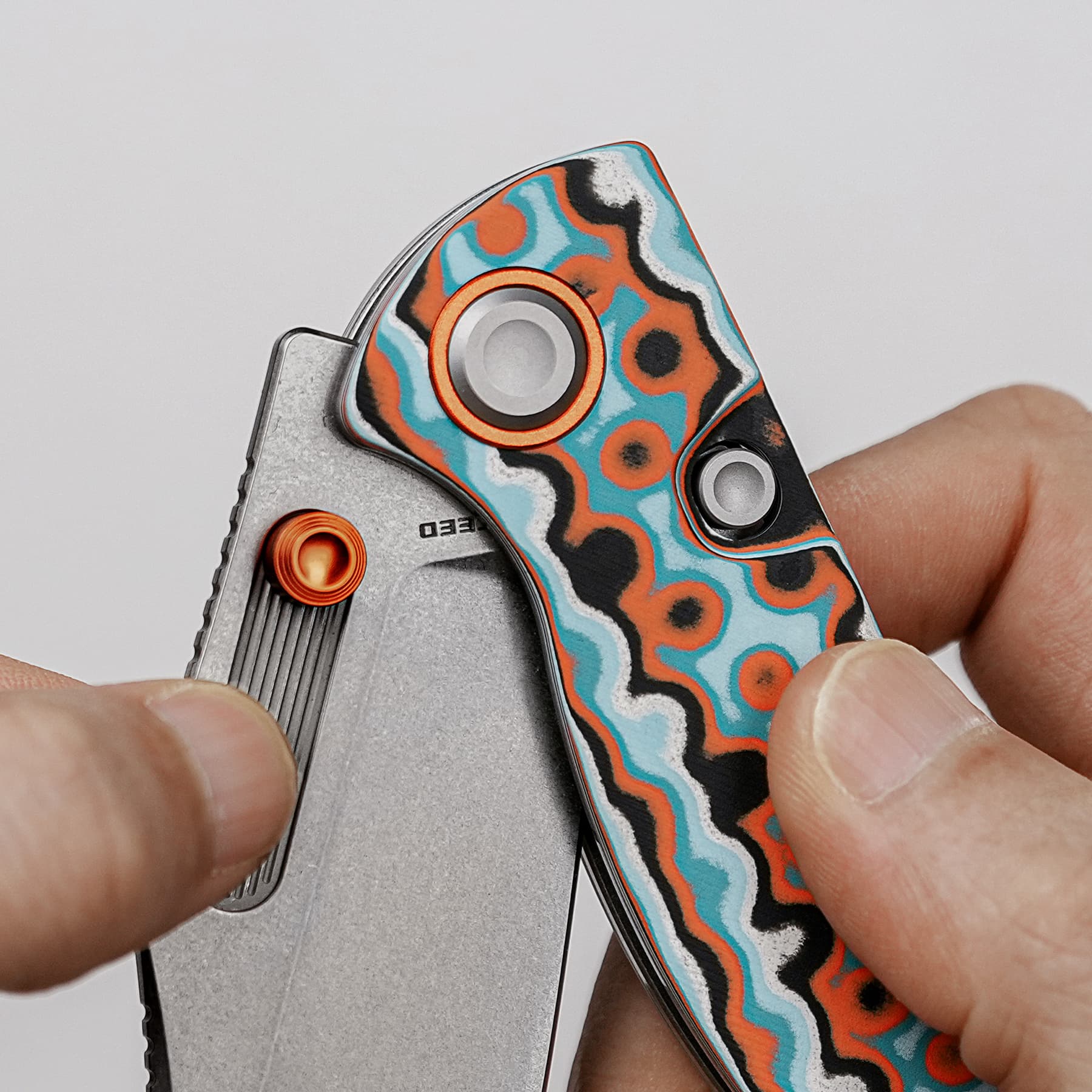Naga- Top Liner Lock(3.47" S35VN Blade & Bamboo Micarta Handle) - A3907 - Image 14