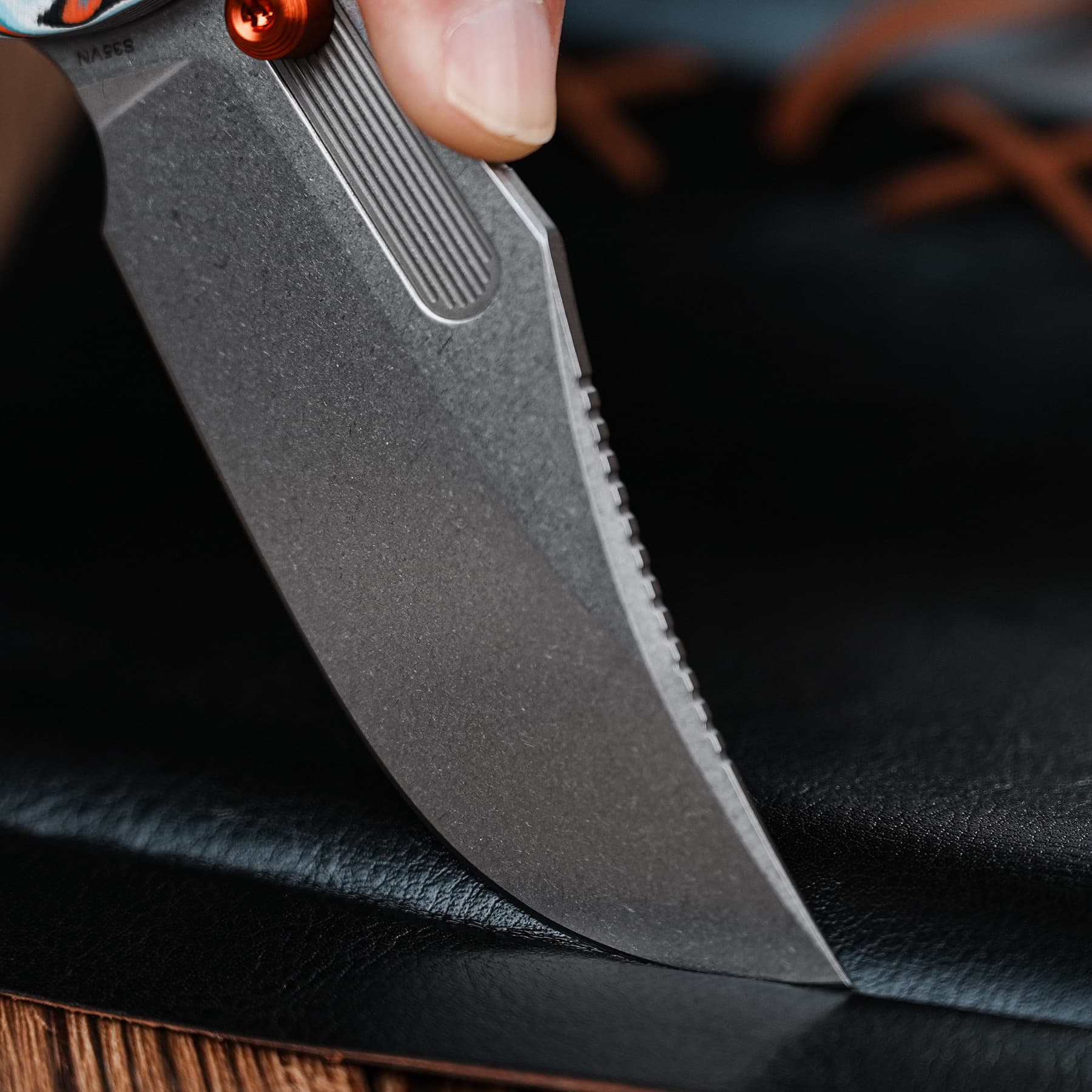 Naga- Top Liner Lock(3.47" S35VN Blade & Bamboo Micarta Handle) - A3907 - Image 21