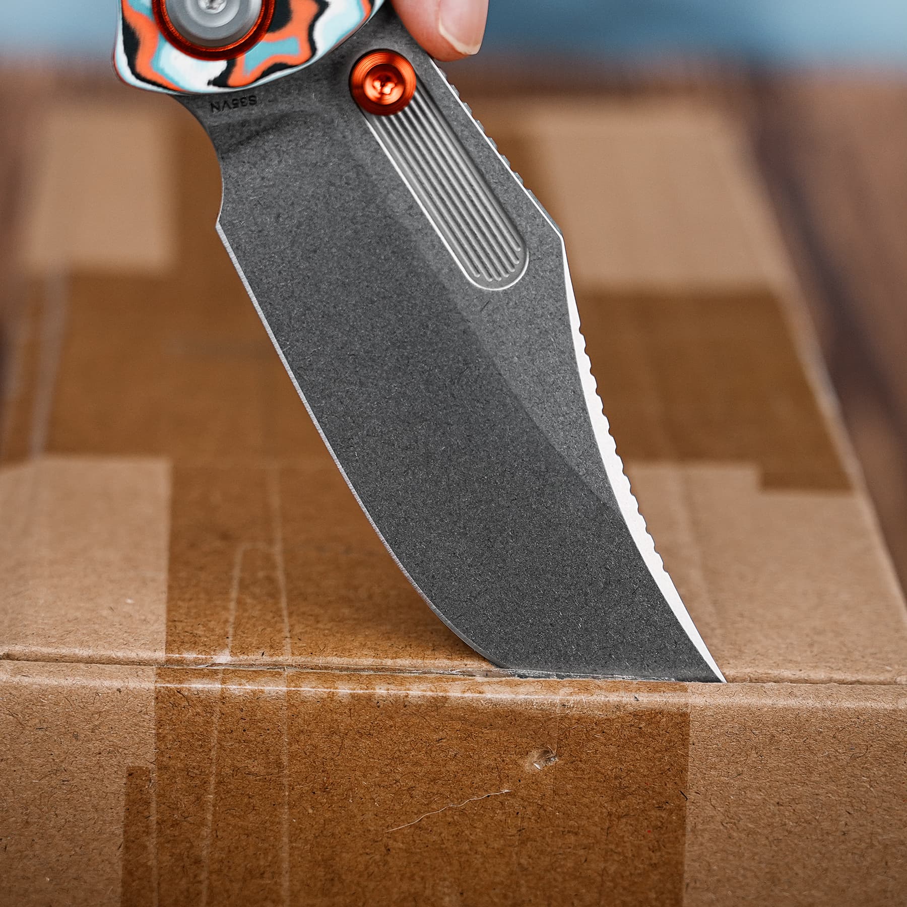 Naga- Top Liner Lock(3.47" S35VN Blade & Bamboo Micarta Handle) - A3907 - Image 22