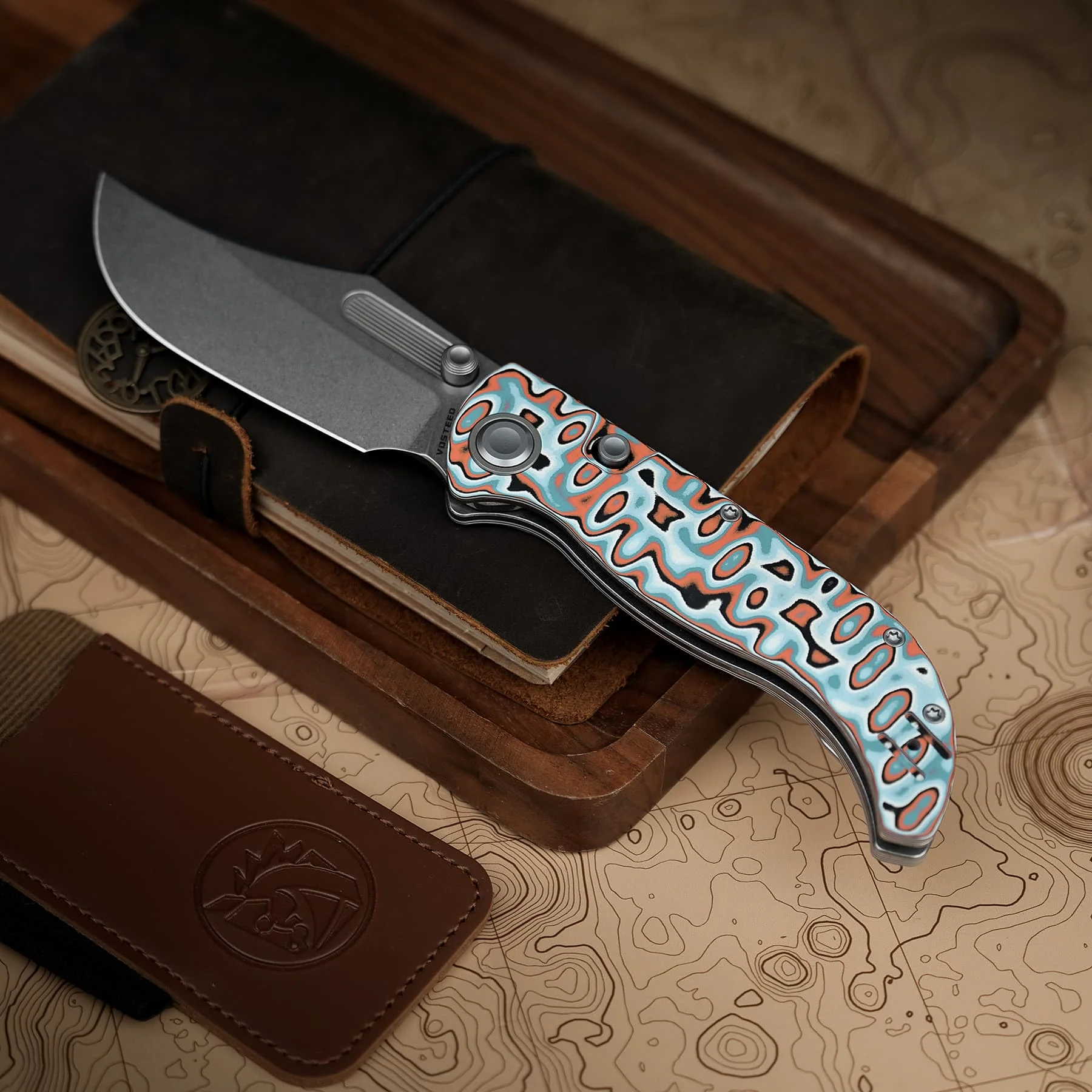 Naga- Top Liner Lock(3.47" S35VN Blade & Bamboo Micarta Handle) - A3908 - Image 16