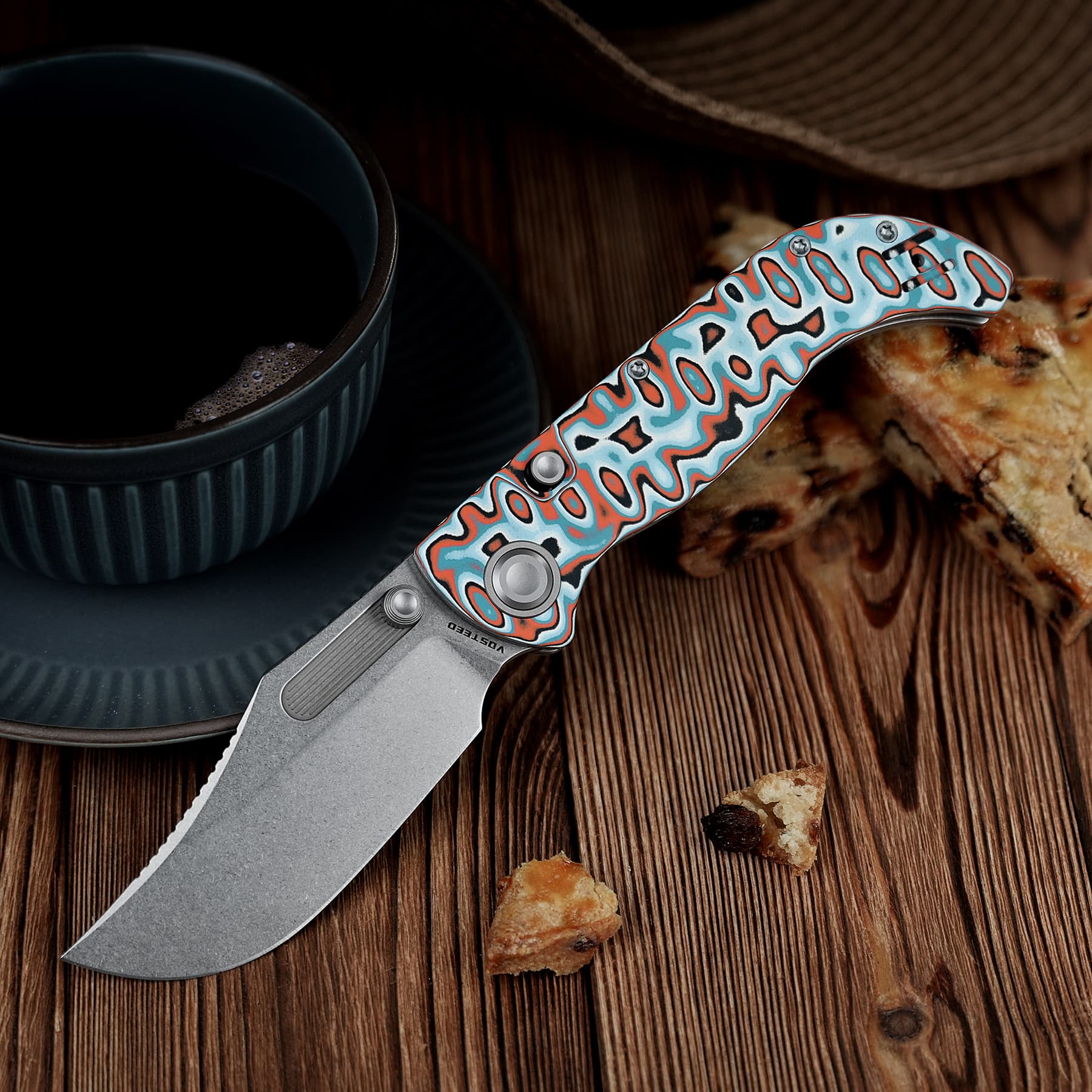 Naga- Top Liner Lock(3.47" S35VN Blade & Bamboo Micarta Handle) - A3908 - Image 17