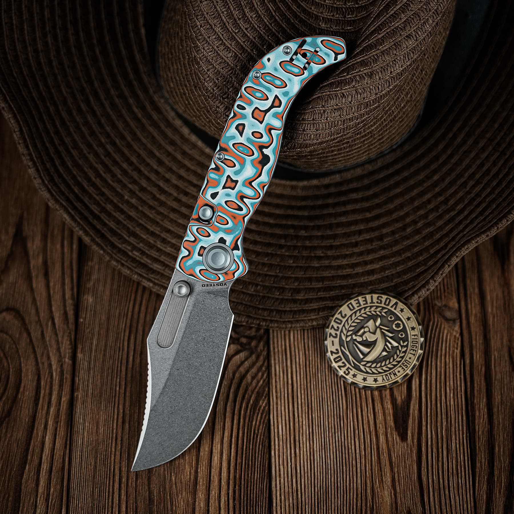 Naga- Top Liner Lock(3.47" S35VN Blade & Bamboo Micarta Handle) - A3908 - Image 21