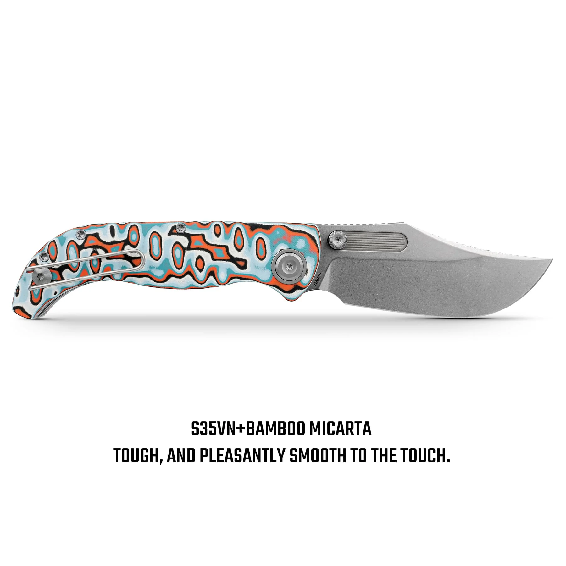 Naga- Top Liner Lock(3.47" S35VN Blade & Bamboo Micarta Handle) - A3908 - Image 3