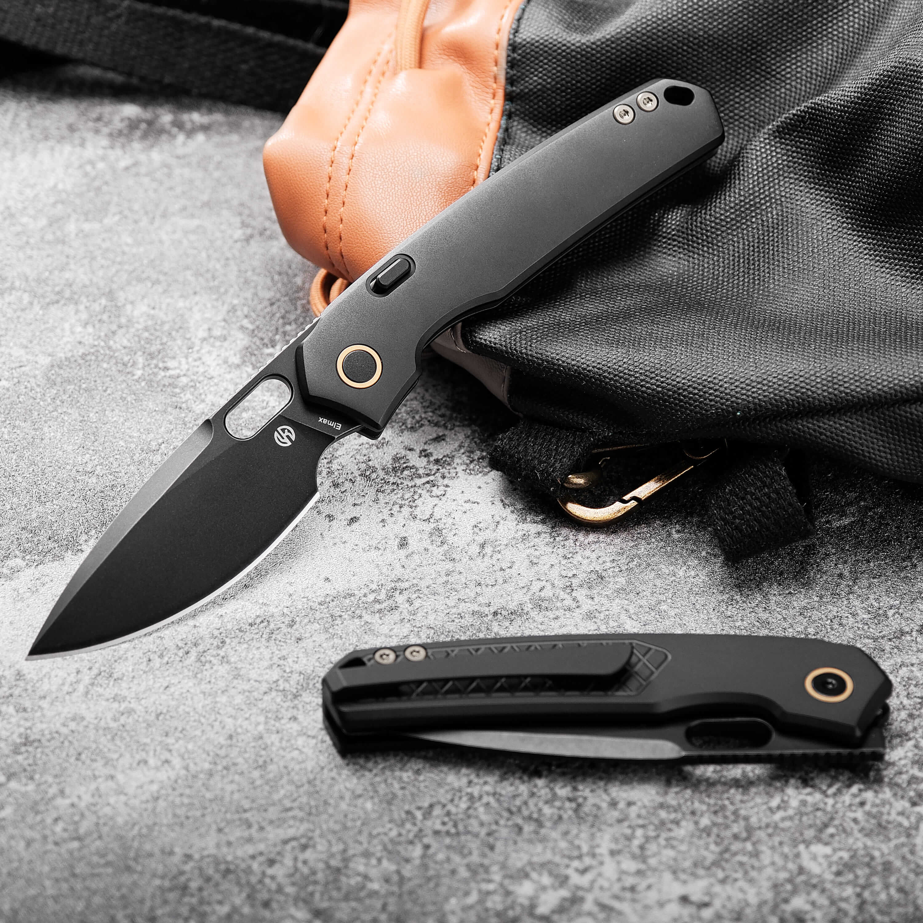 Psyop - Top Liner Lock Knife (3.32" Elmax Blade & Titanium Handle) - A2203 - Image 8