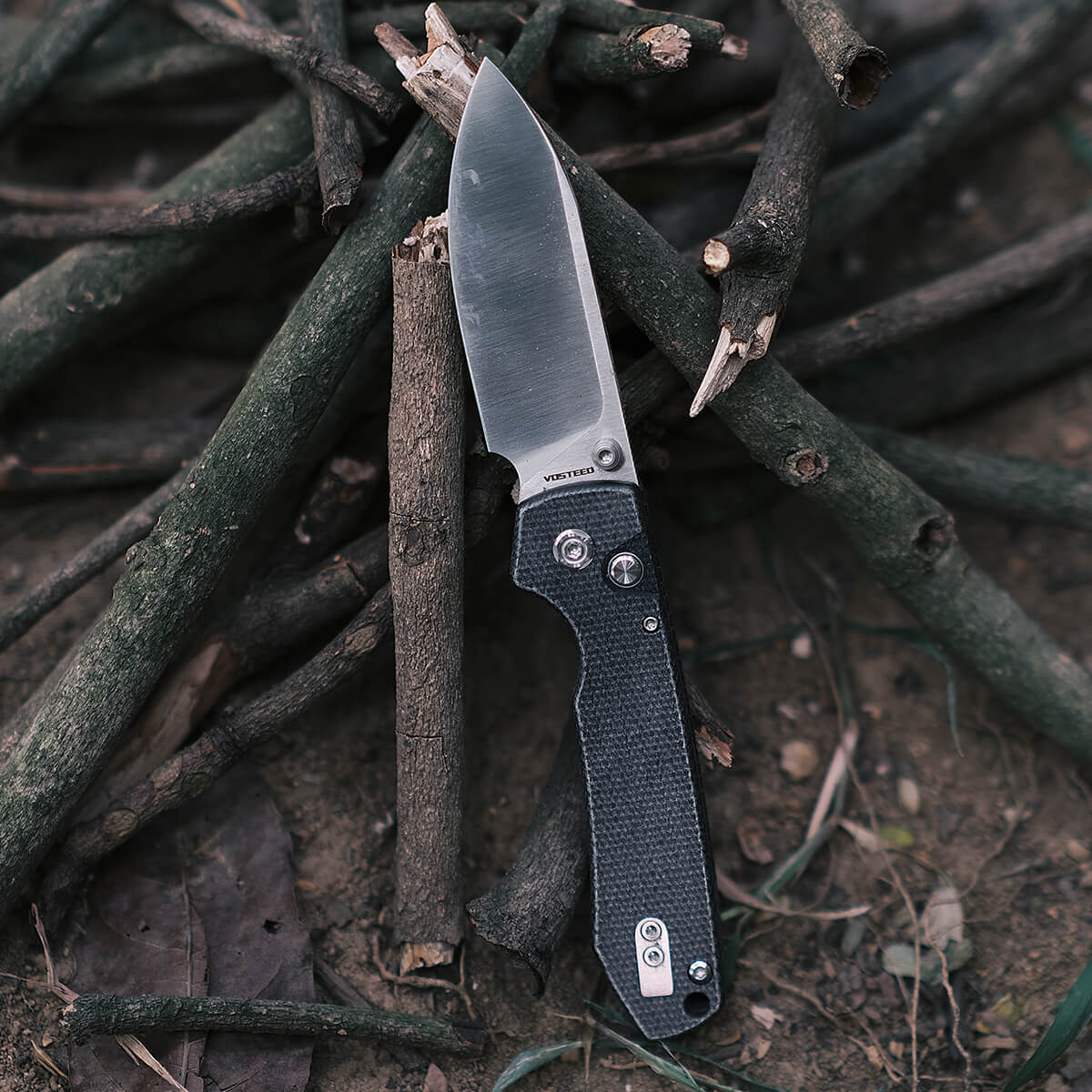 Raccoon® - Button Lock Knife (3.25" 14C28N Blade & Micarta Handle) - RC3SVM2 - Image 6