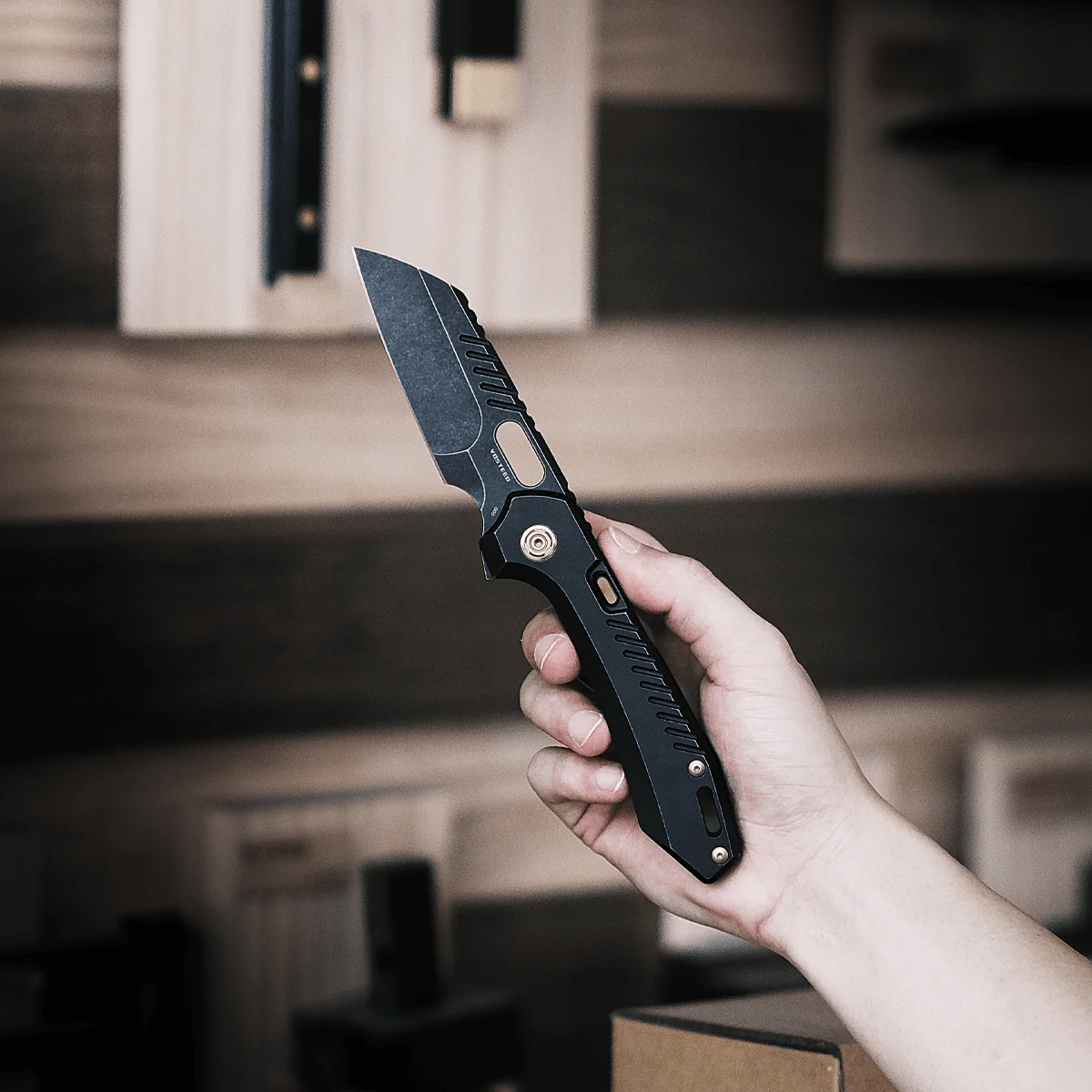 RSKAOS - Top Liner Lock (3.3" M390 Sheepsfoot Blade & Titanium Handle) - MHET3 - Image 6
