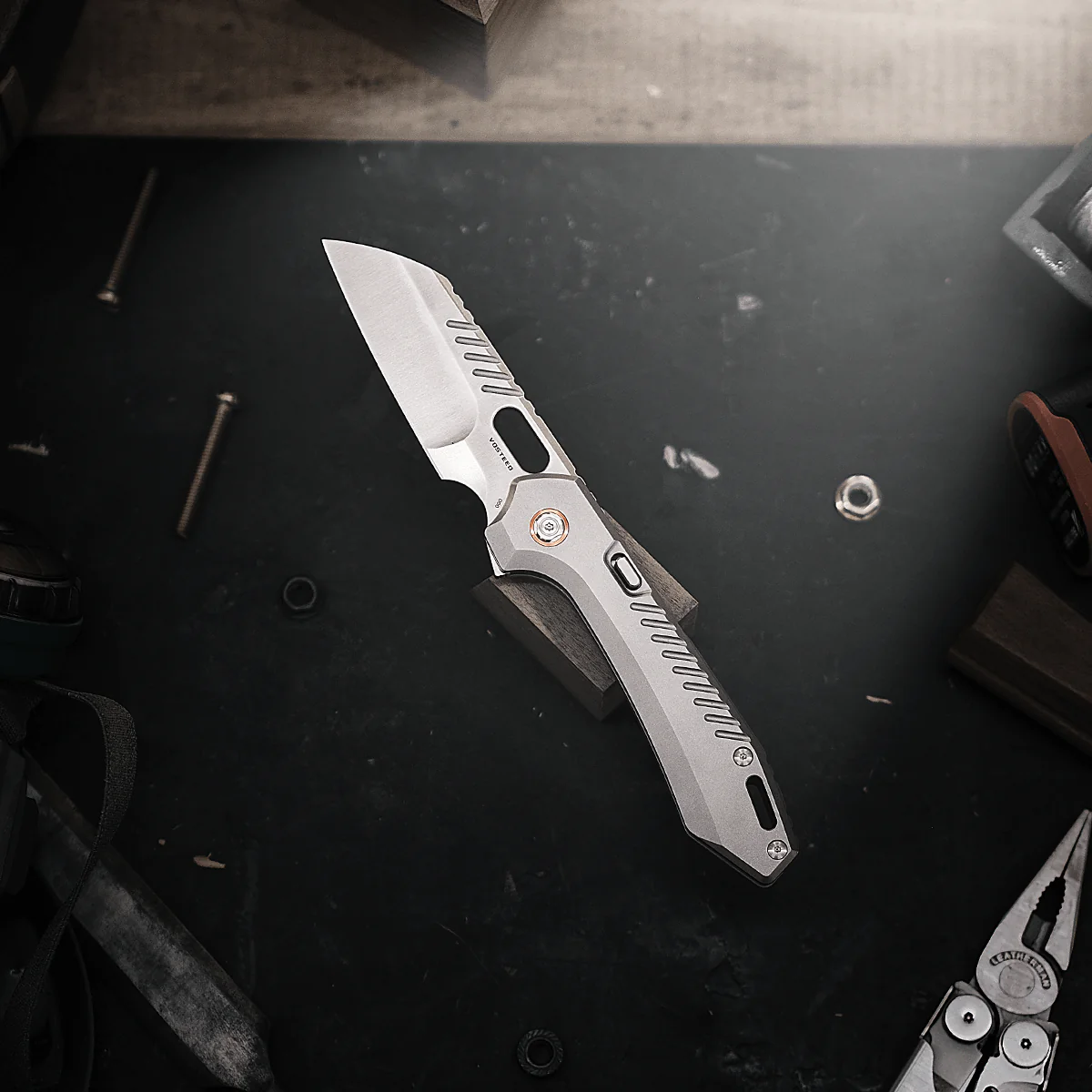 RSKAOS - Top Liner Lock (3.3" M390 Sheepsfoot Blade & Titanium Handle) - MHET4 - Image 11