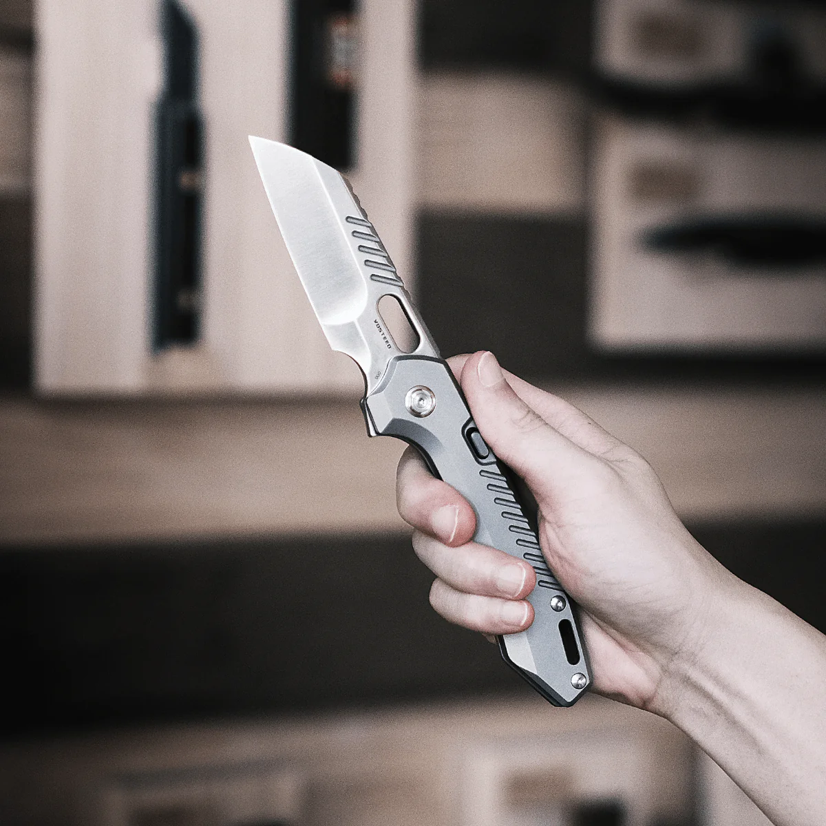 RSKAOS - Top Liner Lock (3.3" M390 Sheepsfoot Blade & Titanium Handle) - MHET4 - Image 6