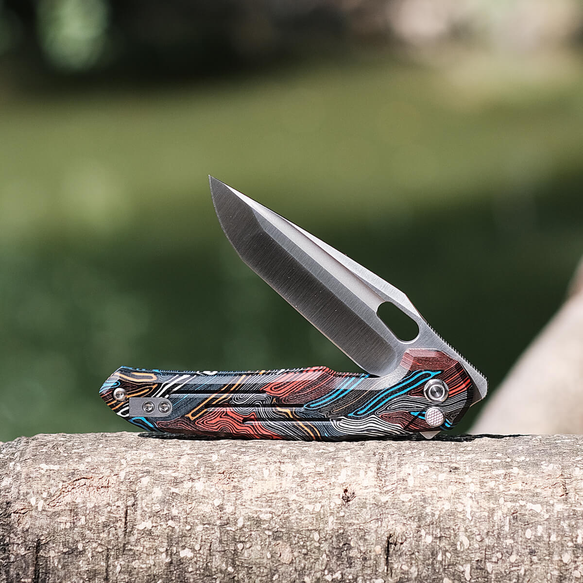 Thunderbird - Trek Lock Knife (3.48" S35VN Blade & Topo G10 Handle) - TB3SG4 - Image 5