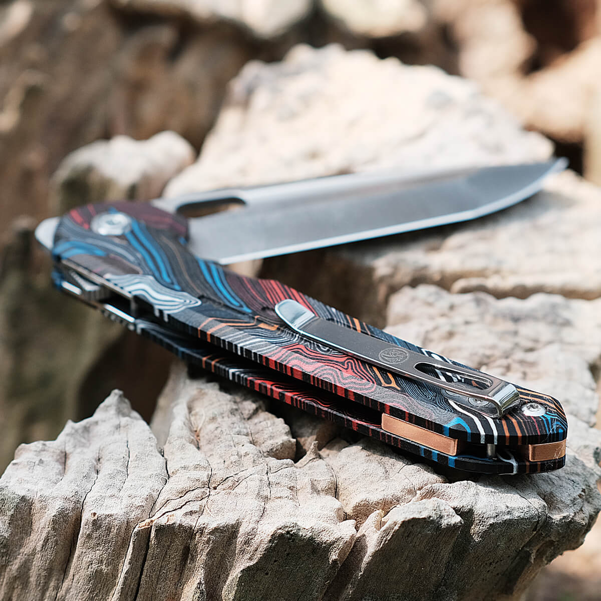 Thunderbird - Trek Lock Knife (3.48" S35VN Blade & Topo G10 Handle) - TB3SG4 - Image 6