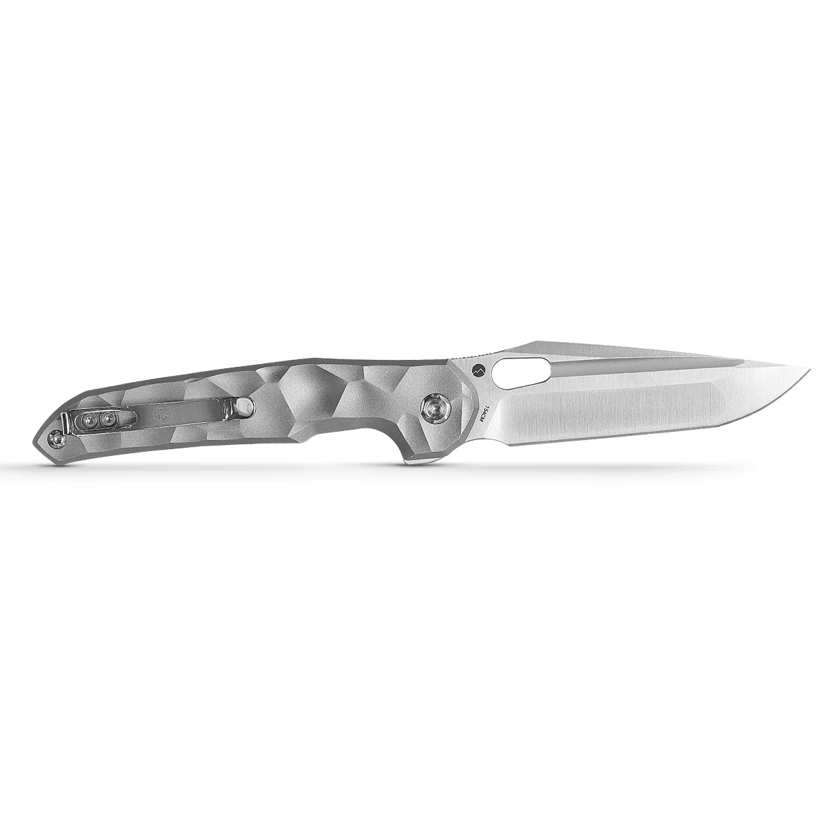WMK EXCLUSIVE VOSTEED THUNDERBIRD BUTTON LOCK FLIPPER POCKET KNIFE SCULPTED GRAY ALUMINUM HANDLE STONEWASHED 154CM TB34VTA2H - Image 3